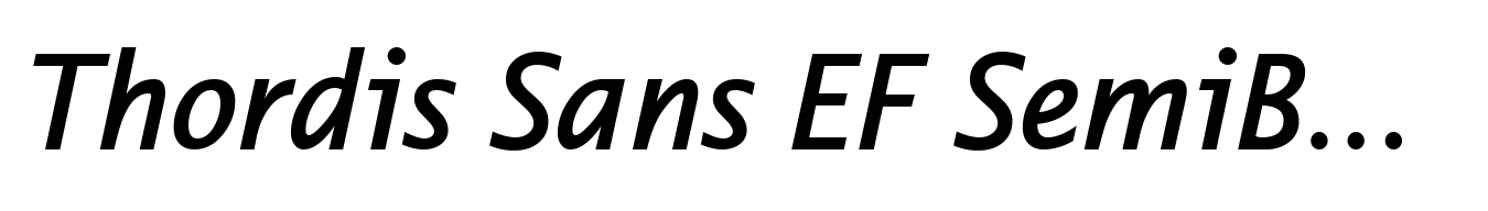 Thordis Sans EF SemiBold Italic